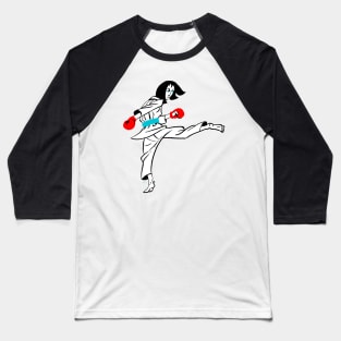 Taekwondo Woman Baseball T-Shirt